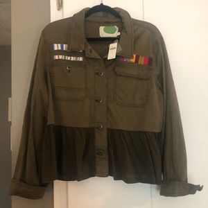 Lightweight peplum jacket/ shirt